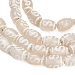 Estilo tibetano dZi abalorios hebras&nbsp;GG-CBA4812-C05-8X12MM