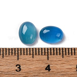 ナチュラルブルー瑪瑙カボション  オーバル  8x6x3~3.5mm&nbsp;G-H001-15D