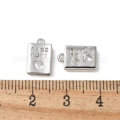 Cremagliera placcatura micro ottone spianare pendenti zirconi&nbsp;X-KK-P290-55P