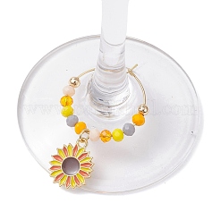 Подвески для бокалов вина из сплава эмали на День благодарения&nbsp;AJEW-JO00262