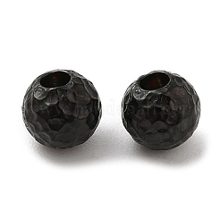 304ステンレススチールコードエンド  エンドキャップ  打たラウンド  ガンメタ色  5x5mm  穴：1.8mm&nbsp;STAS-A085-02B-B
