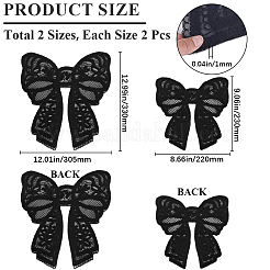 4 Stück 2 Stile Polyester-Stickerei-Aufnäher zum Aufbügeln auf Kleidung&nbsp;PATC-GF0001-51B