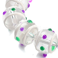 Стеклянные бусины с эмалевыми нитями GLAA-M047-01D