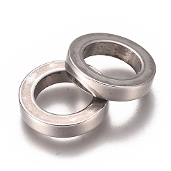 変色しにくい304ステンレススチールビーズ  リング  ステンレス鋼色  10x2mm  穴：6.5mm&nbsp;STAS-I137-11P