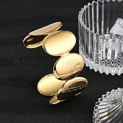 Овальные браслеты-манжеты из нержавеющей стали 304 BJEW-L610-14G