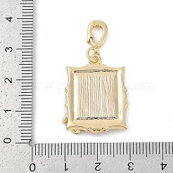 Pendentifs d'émail en laiton &nbsp;KK-U043-12G-01