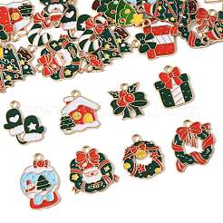 30шт 15 стиля подвески из сплава с эмалью ENAM-FS0003-52B