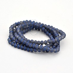 Полная радужная граненая нить стеклянных бусин рондель EGLA-J054-3x2mm-FR04