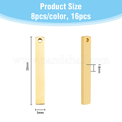 16 шт. 2-х цветные подвески из нержавеющей стали 304 с четырехсторонней гравировкой STAS-DC0015-72