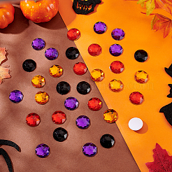 64шт 4 стиля Хэллоуин самоклеящиеся акриловые наклейки со стразами STIC-FG0001-07