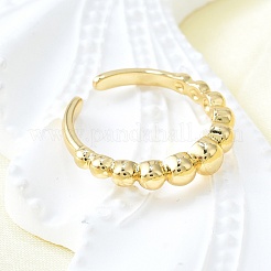 Латунные открытые манжеты для женщин RJEW-F179-04G