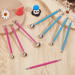 8 шт. 2-х цветные инструменты для скульптуры из нержавеющей стали своими руками AJEW-BC0008-93