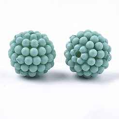 Прорезиненные бисера стиль акриловые&nbsp;MACR-T022-02B