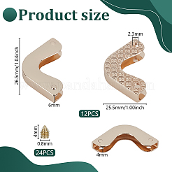 12 защитные уголки для сумок из цинкового сплава bgas&nbsp;FIND-OC0013-83