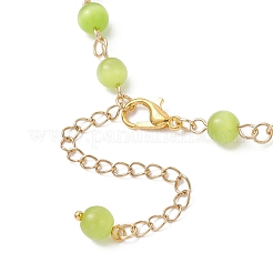 3 шт. браслеты из круглых бусин кошачий глаз 3 цветов для женщин BJEW-JB12465