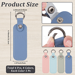 4 Stück kleine USB-Stick-Aufbewahrungstasche aus PU-Leder mit Daumenverschluss&nbsp;AJEW-CL0002-61A