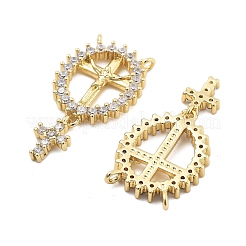 Ottone micro spianare pendenti zirconi&nbsp;KK-Q006-53B-G