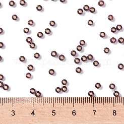 MIYUKIラウンドロカイユビーズ  日本製シードビーズ  8/0  （rr13)シルバーライニングダークスモーキーアメジスト  3mm  穴：1mm  約422~455個/10g&nbsp;X-SEED-G008-RR0013