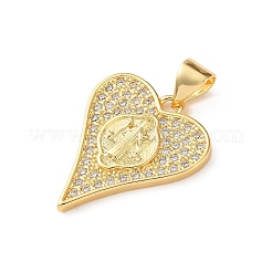 Pendentifs en laiton zircon cubique transparent&nbsp;CU-CBA03AF-09C-G