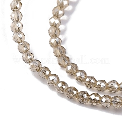 Стеклянные бусины с гальваническим покрытием  EGLA-H107-01A-PL03