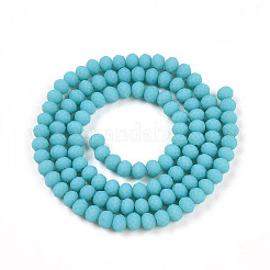 Нити из матовых непрозрачных стеклянных бусин EGLA-A034-P3mm-MD24-A