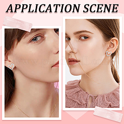 20 шт. серьги-гвоздики в форме сердца из латуни&nbsp;KK-BBC0021-98