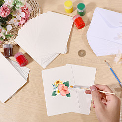 50 Stück rechteckige leere Papierkarte&nbsp;DIY-GL0006-33