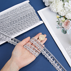 Кружевная лента из полиэстера в форме ракушки OCOR-WH0078-108B