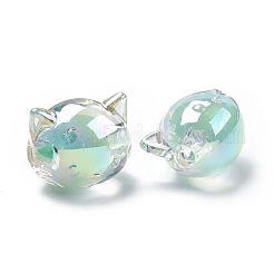 УФ-покрытие радужными переливающимися акриловыми бусинами&nbsp;OACR-H015-05D