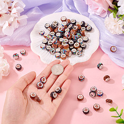 105шт 3 цвета полимерная глина горный хрусталь европейские бусины&nbsp;CPDL-TA0001-02