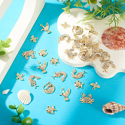 54pcs 6 estilos colgantes de rhinestone de aleación&nbsp;FIND-TA0010-65KCG