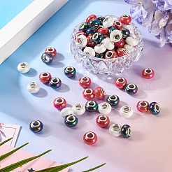 150шт европейские бусины из непрозрачной смолы&nbsp;RESI-TA0004-72B