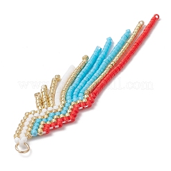 Подвески-кисточки из стеклянного бисера PALLOY-MZ00659-01