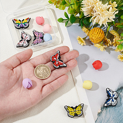 12 шт. 12 стиля силиконовый маркер для закрепления стежков в виде цветка и бабочки SIL-WR0001-02