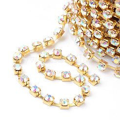 Железа горный хрусталь стразы цепи CHC-T002-SS10-02C-1