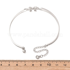 Schleifen-Armreifen aus Edelstahl 304 mit Strassen für Damen&nbsp;BJEW-Z176-02P