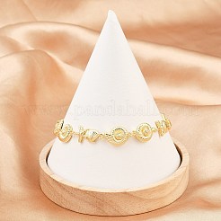 Браслеты из латунной цепочки для женщин&nbsp;BJEW-A090-06A-G