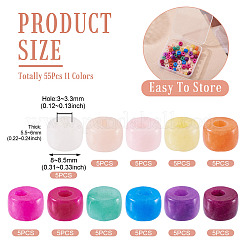 55 шт. 11-цветные бусины из натурального белого нефрита G-TA0002-74