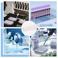 Акриловый штатив для лабораторных пробирок на 40 отверстие емкостью 0.2 мл DIY-WH0430-386A