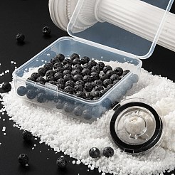 100шт 8мм натуральные бусины из вулканического камня круглые бусины DIY-LS0002-43