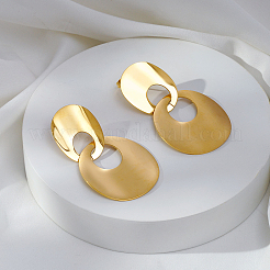 Элегантные овальные серьги-гвоздики из нержавеющей стали WF4501