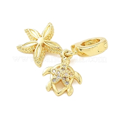 Латунные застежки с микропаве и прозрачным фианитом KK-A263-01A-G
