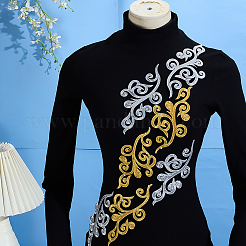 6 пара 2-х цветных аппликаций с цветочным узором в этническом стиле&nbsp;PATC-ME0001-14