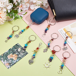 24 шт. 8 стиля подвески из натуральных драгоценных камней с кристаллами украшения&nbsp;HJEW-NB00196