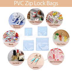 20 шт. 4 стиля прозрачный ПВХ антиокислительный пакет с застежкой-молнией AJEW-TA0002-40A