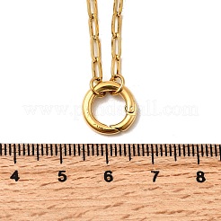 Женские ожерелья с подвеской в виде кольца-скрепки из нержавеющей стали 304 X-NJEW-Z091-13G