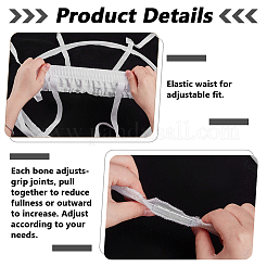 Юбка из полиэстера и пластиковой проволоки с обручем для свадебного платья бальное платье&nbsp;DIY-WH0504-799A