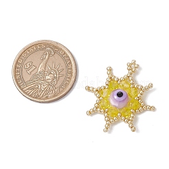 Подвески-звезды из стеклянных бусин PALLOY-MZ00624-04