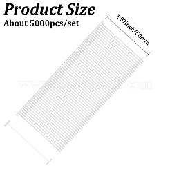 PP価格ラベルガンタグファスナー5000個  ホワイト  9.8x5x0.9cm  約5000個/セット&nbsp;DIY-GF0014-42B-01