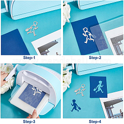 Углеродистая сталь разрезает трафареты DIY-WH0309-219